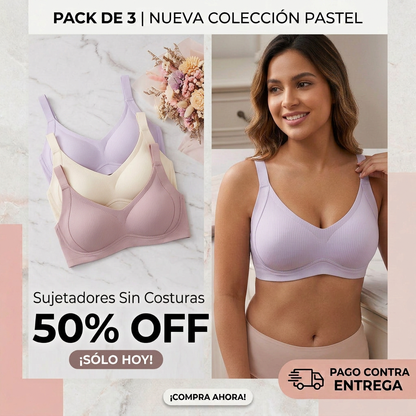 50% OFF - Pack de 3 Sujetadores Sin Costuras Alure™